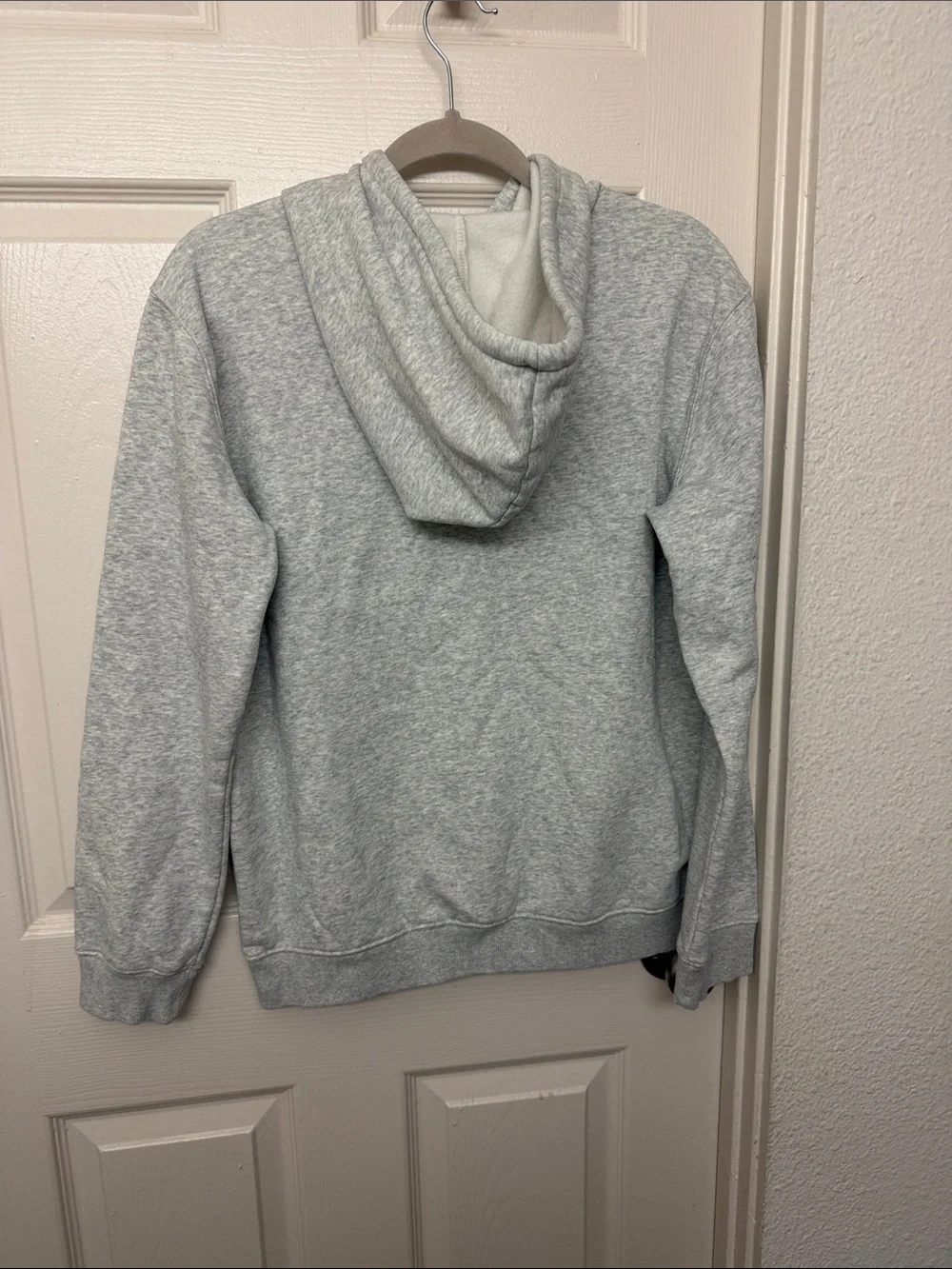 Skims Light Gray Hooded Pullover Sweatshirt